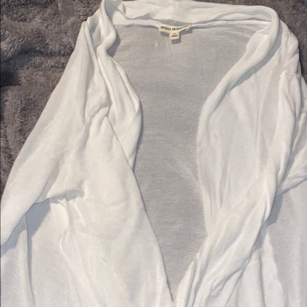 Gently Loved, Open Front, Beautiful White Cardigan